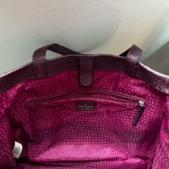 Kate Spade burgundy tote bag - Picture 4 of 10